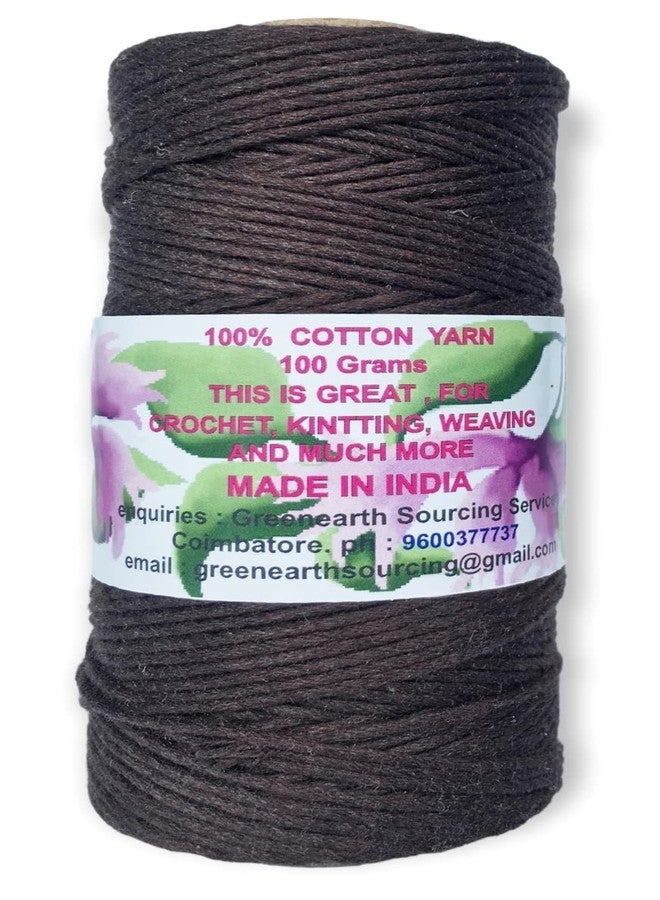 MARI - Recycled Cotton Crochet Yarn - Medium Thicker - Coffee Brown - 100 Grams - 125 Metres. - Image 2